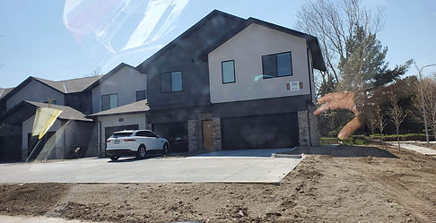 Crawford Roofing crew working on an Omaha home